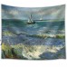 Wall26 - "Seascape at Saintes Maries" by Vincent van Gogh - Fabric Tapestry, Home Decor - 51x60 inches   